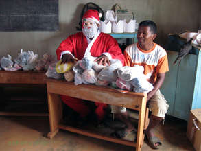 Santa with his gifts