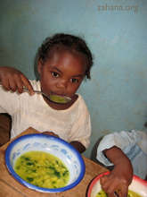 Eating soup in the class room