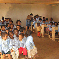 Inside the unfinished school