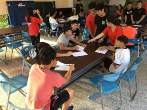 Children are in group discussions