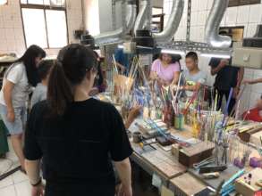 Youth enjoys art and making their own  souvenir