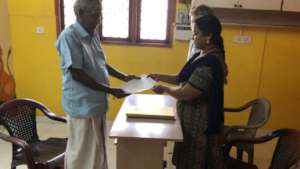 Report being handed over to a parent .