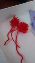 Colourful pom poms