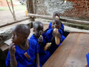 Bread being distributed at Murakaza School.