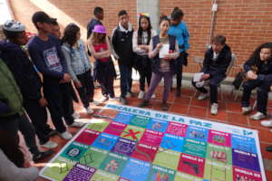 Training session in peaceful coexistence