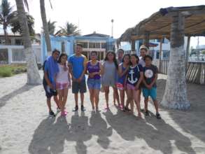 Building friendships in their beach trip