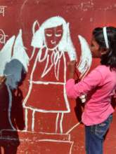 Painting roadside awareness-raising murals