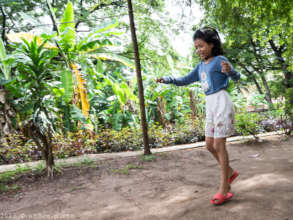 Playing hopscotch