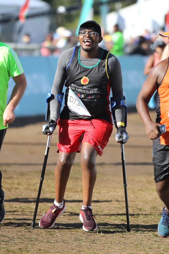 Ipeleng at the finish line