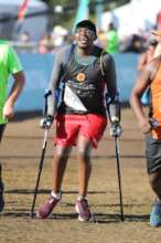 Ipeleng at the finish line