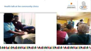 Health talk at the community clinics