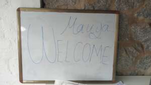 Welcome sign to the end of term lunch
