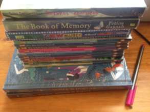 Library books covered and ready