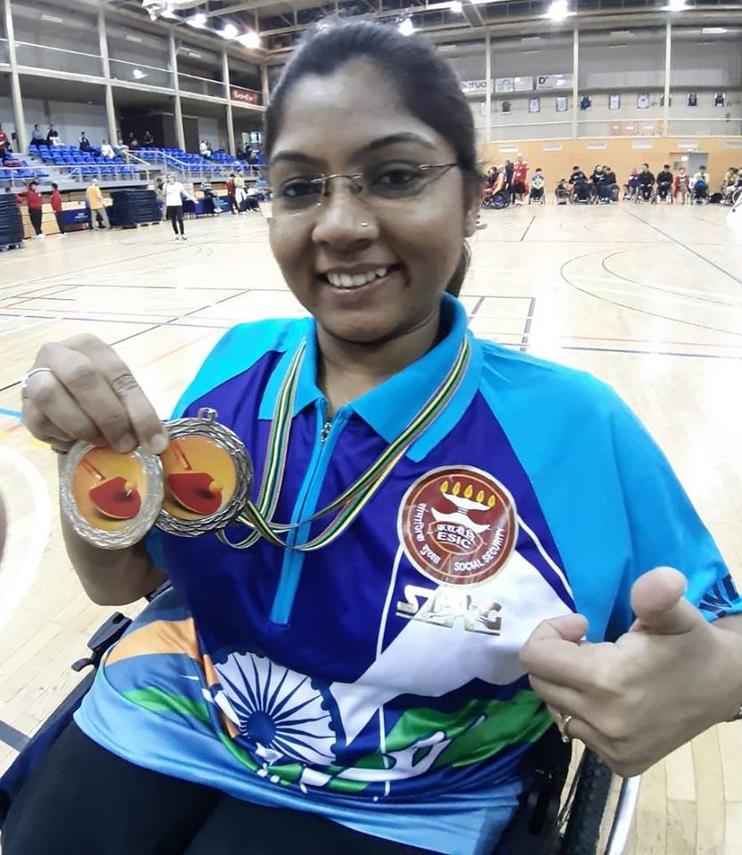 Bhavina with Medals