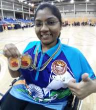 Bhavina with Medals