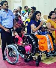Customized Wheelchairs are distributed.
