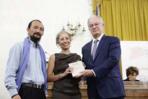 WNB founders receiving award on behalf of team