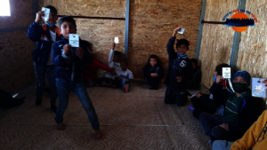 Children at the new library in Moria#2