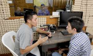 Victor who is blind works with Radio Program