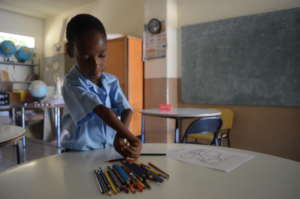Marvens drawing his favorite helicopter