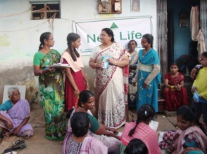 Maha receiving her bank pass book