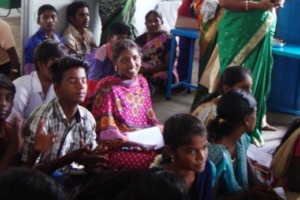 Indu with other children supported