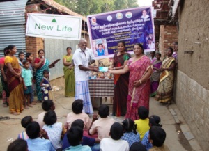 Pass Book handed over to a parent