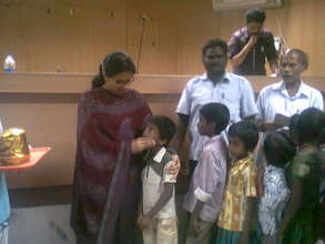 Our child being appreciated by District Collector