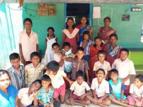 Special school children with the teacher