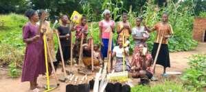 Agricultural tools received by women farmers