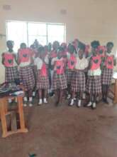 Girls receive sanitary pads