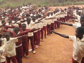 Pupils on the closing day