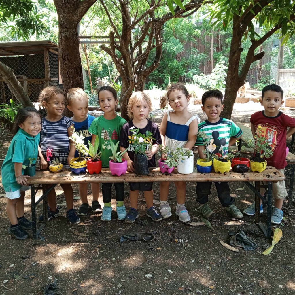 Beautifully painted pots by our talented students!
