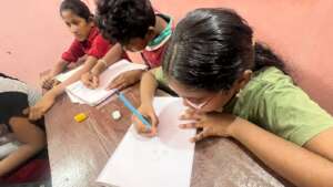 Drawing session at our Child Care Centre