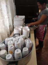 The new dishes for the feeding program
