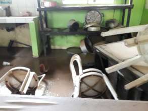 The kitchen before cleanup