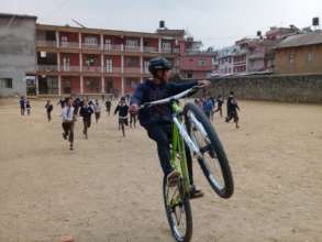 Visiting professional riders inspire the group