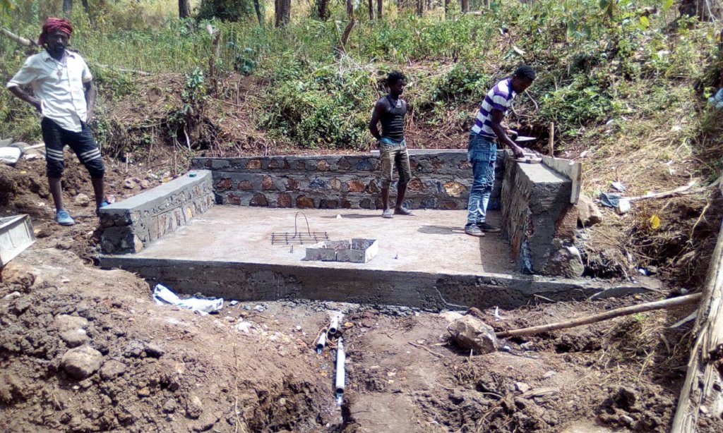 Finishing off the capping of the 2nd spring