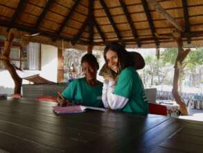 Caline, the Dassie, joining an individual lesson