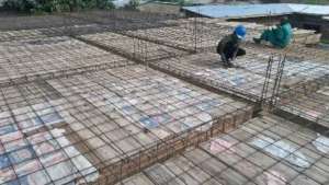 November -- Slab ready for pouring concrete.