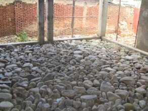Stones that need to be concreted.