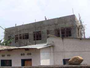Plastering of outside walls is completed.