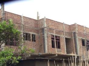 Installing windows on second floor.