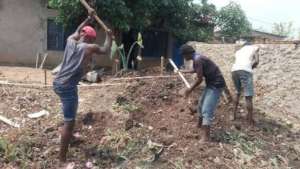 Clearing the site for the building