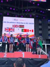 Kennedy on the podium