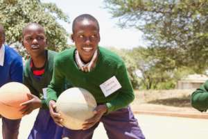 New 6th Graders Playing Basketball