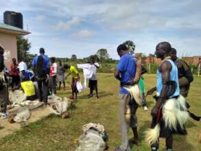 Ayak dancers in preparation for a dance perfomance