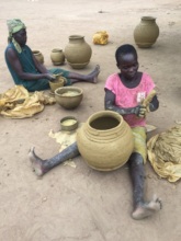 Women engaged in pottery