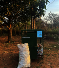 Recycling bottles bin