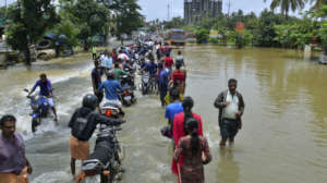 People waddling through the devastating Floods!